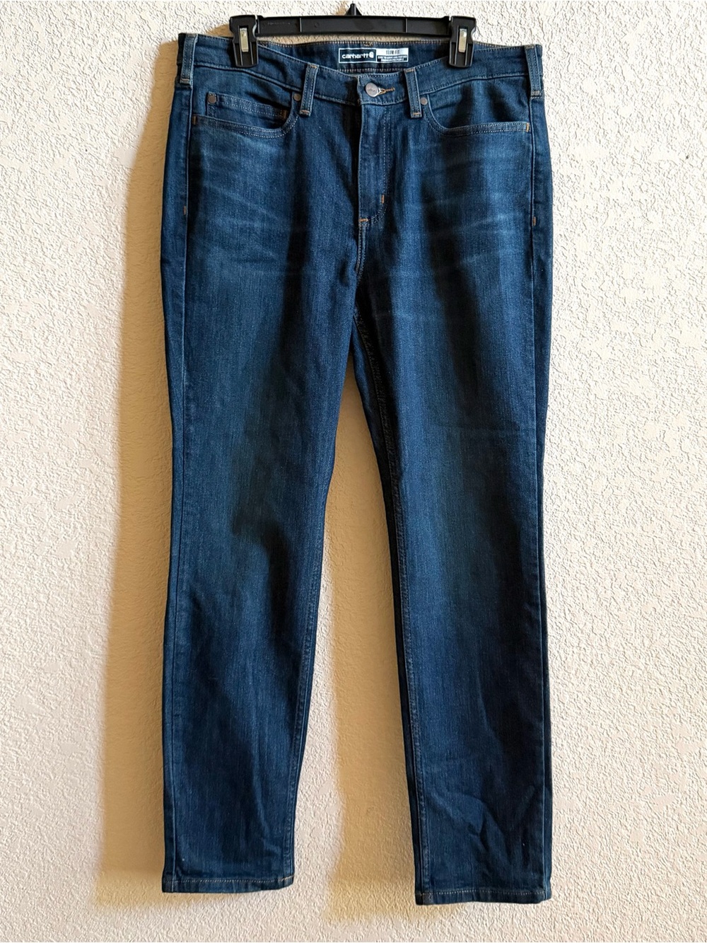 Carhartt Jeans Womens Rugged Flex Slim Fit Tapered Denim BD4976-W Size 14 NWT